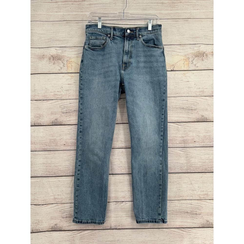 Everlane Original Cheeky Jean Womens 28 Blue Organic Cotton High Rise Straight